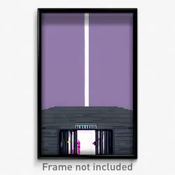 Pixel Art Poster - Gloomy Kennel (8 Bit Psychedelic Trippy Video Game Print)