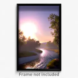 Pixel Art Poster - Distinct Creek (8 Bit Psychedelic Trippy Video Game Print)