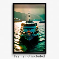Pixel Art Poster - Esteemed Ferry (8 Bit Psychedelic Trippy Video Game Print)