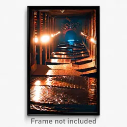 Pixel Art Poster - Bronze Cellar (8 Bit Psychedelic Trippy Video Game Print)