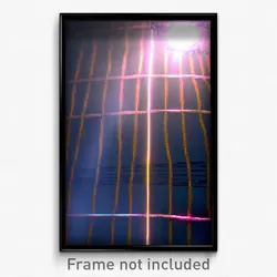 Pixel Art Poster - Digital Wire Frame Darkness (8 Bit Video Game Print)