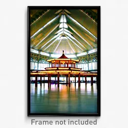 Pixel Art Poster - Big Pavillion (8 Bit Psychedelic Trippy Video Game Print)