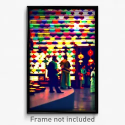 Pixel Art Poster - Brilliant Bazaar (8 Bit Psychedelic Trippy Video Game Print)