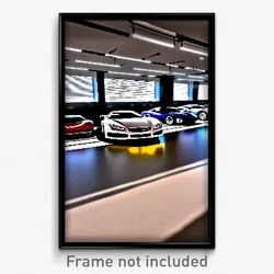 Pixel Art Poster - Uncommon Car Dealership (8 Bit Psychedelic Video Game Print)