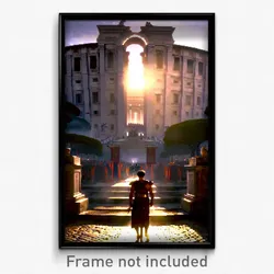 Pixel Art Poster - Giant Rome (8 Bit Psychedelic Trippy Weird Video Game Print)