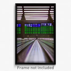 Pixel Art Poster - Smoggy Stock Trading Floor (8 Bit Video Game Print)