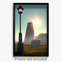 Pixel Art Poster - Elderly Beacon (8 Bit Psychedelic Trippy Video Game Print)