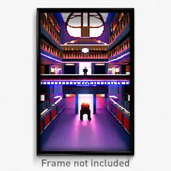 Pixel Art Poster - Humongous Hutch (8 Bit Psychedelic Trippy Video Game Print)