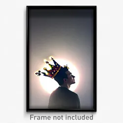 Pixel Art Poster - Wide Crown (8 Bit Psychedelic Trippy Weird Video Game Print)