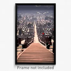 Pixel Art Poster - Vast Cemetery (8 Bit Psychedelic Trippy Video Game Print)