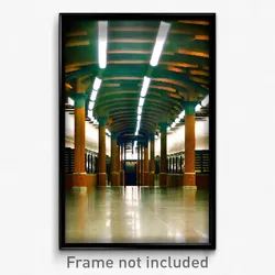Pixel Art Poster - Underground American Architecture (8 Bit Video Game Print)