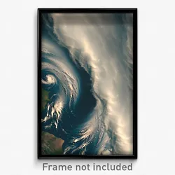 Pixel Art Poster - Distorted Hurricane (8 Bit Psychedelic Video Game Print)