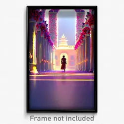Pixel Art Poster - Elaborate Territory (8 Bit Psychedelic Video Game Print)