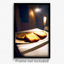 Pixel Art Poster - Tan Schnitzel (8 Bit Psychedelic Trippy Video Game Print)