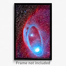 Pixel Art Poster - Oval Nebula (8 Bit Psychedelic Trippy Weird Video Game Print)