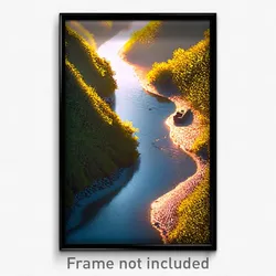 Pixel Art Poster - Extra Small Creek (8 Bit Psychedelic Trippy Video Game Print)