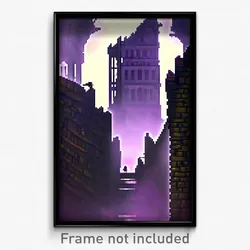 Pixel Art Poster - Webbed Citadel (8 Bit Psychedelic Trippy Video Game Print)