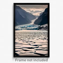 Pixel Art Poster - Dry Glacier (8 Bit Psychedelic Trippy Weird Video Game Print)