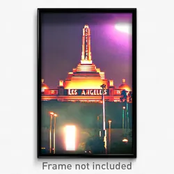 Pixel Art Poster - Bronze Los Angeles (8 Bit Psychedelic Video Game Print)