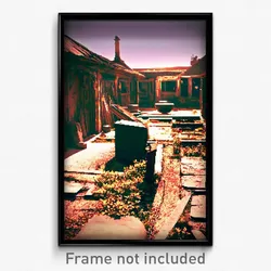 Pixel Art Poster - Aged Yard (8 Bit Psychedelic Trippy Weird Video Game Print)