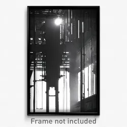 Pixel Art Poster - Colorless Mill (8 Bit Psychedelic Trippy Video Game Print)