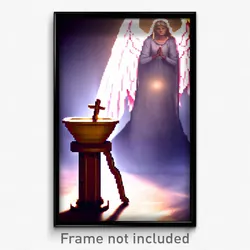 Pixel Art Poster - Angelic Barrow (8 Bit Psychedelic Trippy Video Game Print)