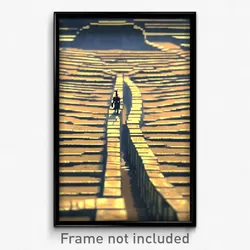 Pixel Art Poster - Measly Trenches (8 Bit Psychedelic Trippy Video Game Print)