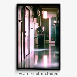 Pixel Art Poster - Pleasant Boiler Room (8 Bit Psychedelic Video Game Print)
