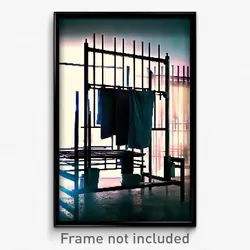 Pixel Art Poster - Infamous Drying Rack (8 Bit Psychedelic Video Game Print)
