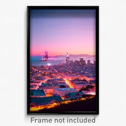 Pixel Art Poster - Lonely San Francisco (8 Bit Psychedelic Video Game Print)