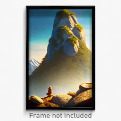 Pixel Art Poster - Nutty Mountain (8 Bit Psychedelic Trippy Video Game Print)