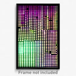 Pixel Art Poster - Vibrant Matrix (8 Bit Psychedelic Trippy Video Game Print)