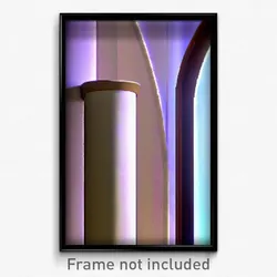 Pixel Art Poster - Round Pillar (8 Bit Psychedelic Trippy Video Game Print)