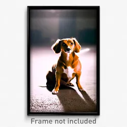Pixel Art Poster - Impeccable Dog (8 Bit Psychedelic Trippy Video Game Print)