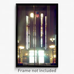 Pixel Art Poster - Sentimental Courthouse (8 Bit Psychedelic Video Game Print)