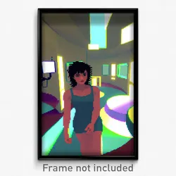 Pixel Art Poster - Squiggly Room (8 Bit Psychedelic Trippy Video Game Print)