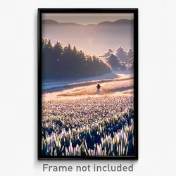 Pixel Art Poster - Frosty Downs (8 Bit Psychedelic Trippy Video Game Print)