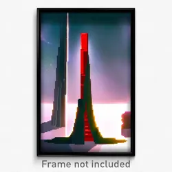 Pixel Art Poster - Artistic Slit (8 Bit Psychedelic Trippy Video Game Print)