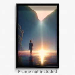 Pixel Art Poster - Imaginary Vista (8 Bit Psychedelic Trippy Video Game Print)