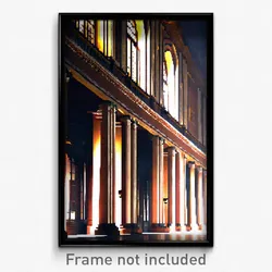 Pixel Art Poster - Big Historical Architecture (8 Bit Video Game Print)