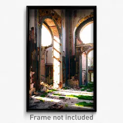 Pixel Art Poster - Abandoned Ruin (8 Bit Psychedelic Trippy Video Game Print)