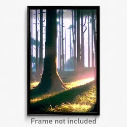 Pixel Art Poster - Tall Glade (8 Bit Psychedelic Trippy Weird Video Game Print)