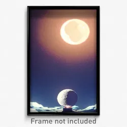 Pixel Art Poster - Ancient Moon (8 Bit Psychedelic Trippy Video Game Print)
