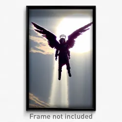 Pixel Art Poster - Angelic Void (8 Bit Psychedelic Trippy Video Game Print)