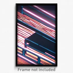 Pixel Art Poster - Digital Wire Frame Channel (8 Bit Video Game Print)
