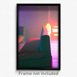 Pixel Art Poster - Subtle Couch (8 Bit Psychedelic Trippy Video Game Print)