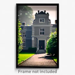 Pixel Art Poster - Gray Manor (8 Bit Psychedelic Trippy Weird Video Game Print)