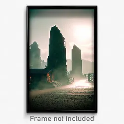 Pixel Art Poster - Meager Sanctuary (8 Bit Psychedelic Trippy Video Game Print)