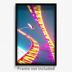 Pixel Art Poster - Vibrant Pass (8 Bit Psychedelic Trippy Video Game Print)