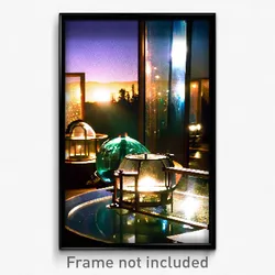 Pixel Art Poster - Glass Camp (8 Bit Psychedelic Trippy Weird Video Game Print)